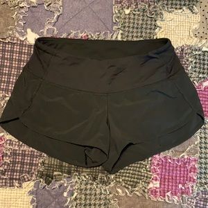 Black Lululemon Speed Up Shorts